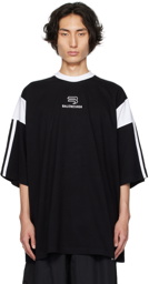 Balenciaga Black & White Boxy Sporty T-Shirt