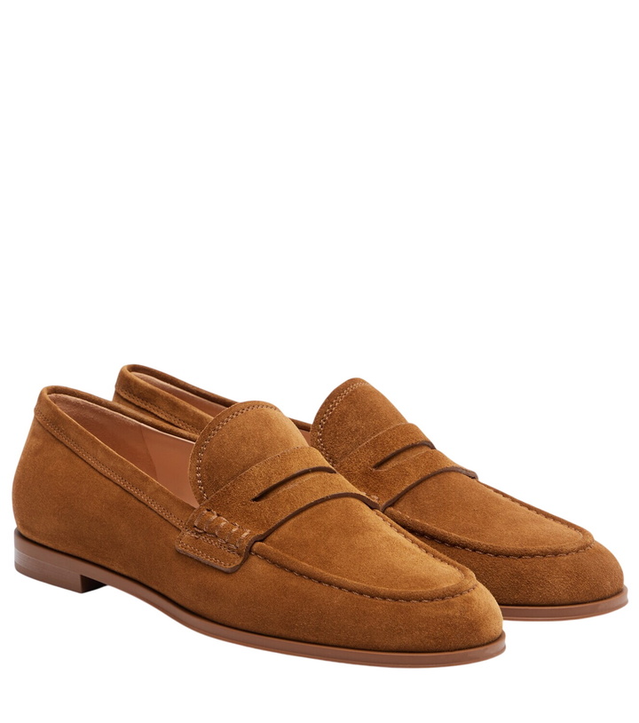 Photo: Gianvito Rossi Georgie suede penny loafers