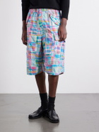 Beams Plus - Beach Straight-Leg Patchwork Checked Cotton Cargo Shorts - Multi