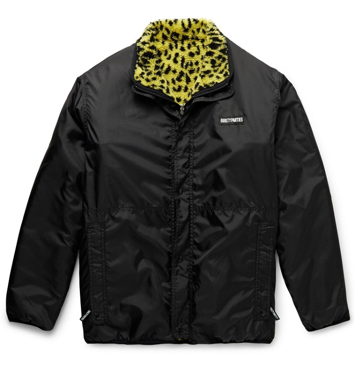 Photo: Wacko Maria - Reversible Leopard-Print Fleece and Ripstop Jacket - Black