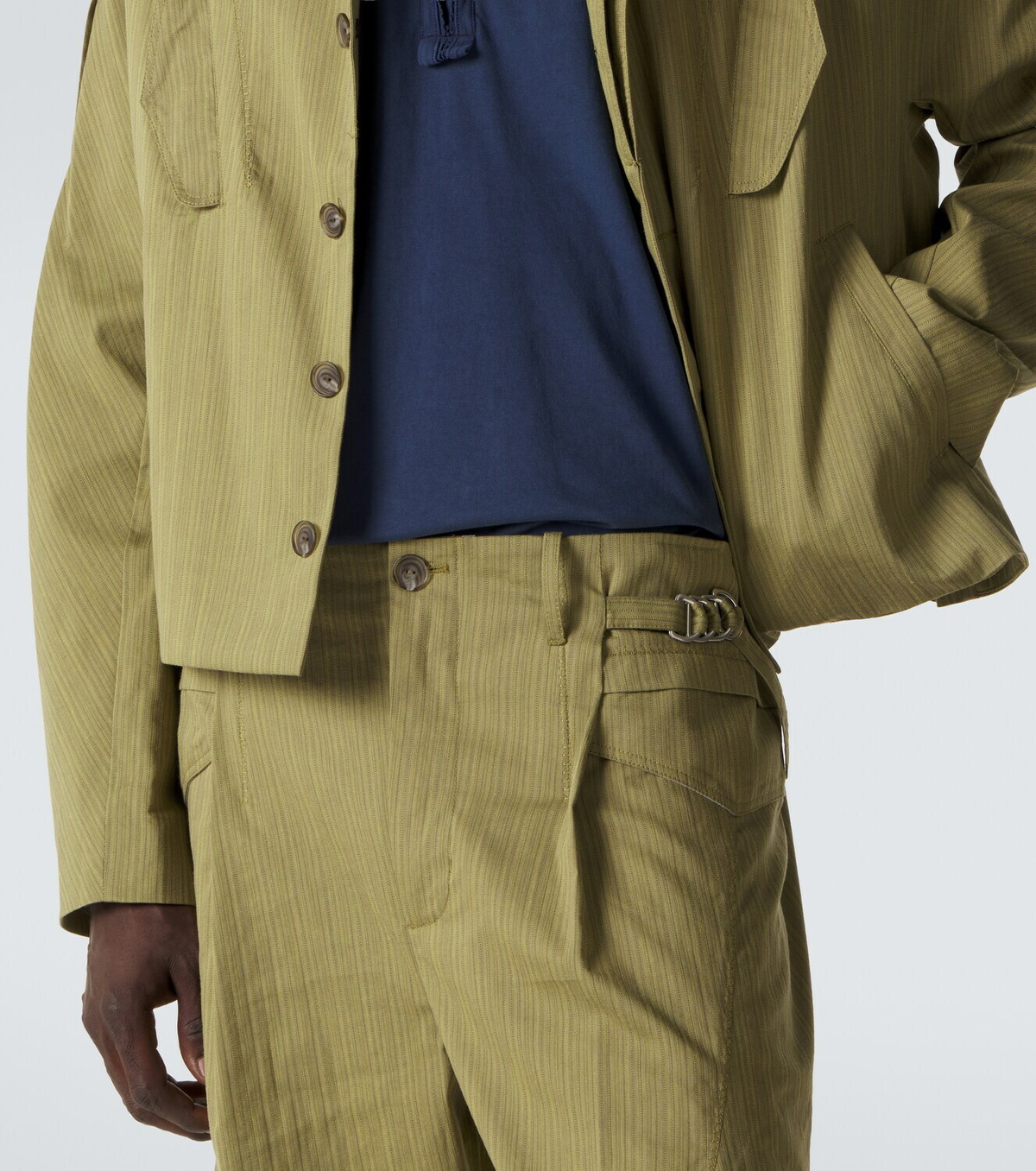Kiko Kostadinov Egreta striped cotton-blend tapered pants