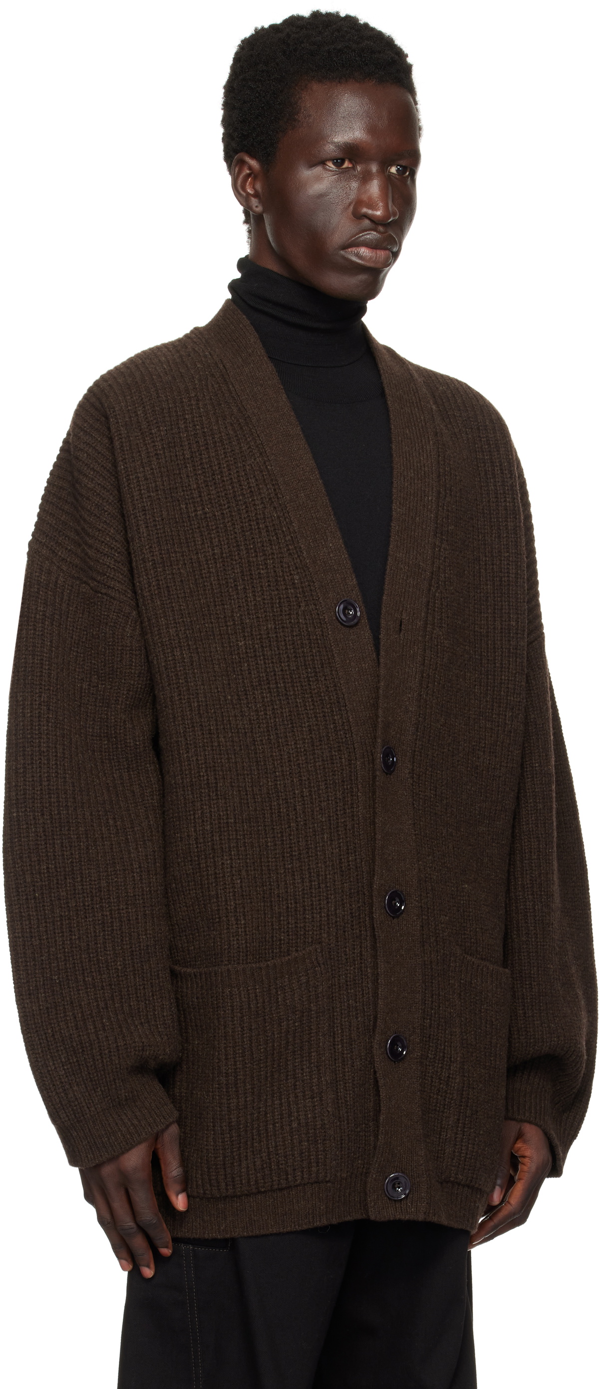 lemaire レイヤードカーディガン LEMAIRE Brown Felted Cardi Cardigan Lemaire