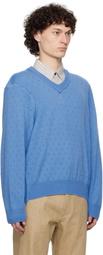 Camiel Fortgens Blue Frankenstein V-Neck Sweater
