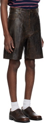 MMIC Brown Deadend Leather Short