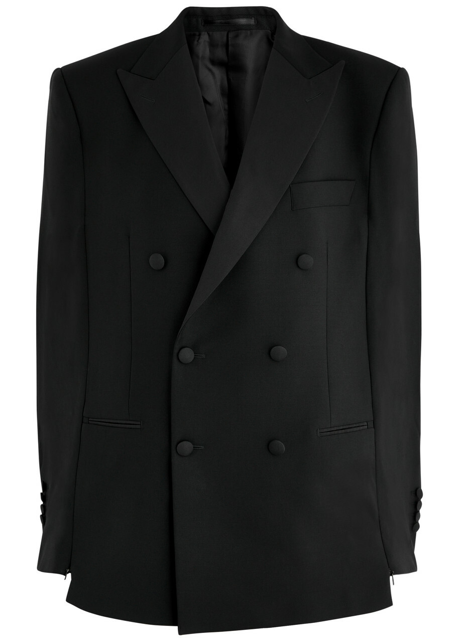 Bettter Fran Cape-effect Wool-blend Blazer Black