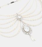 Alessandra Rich Embellished faux pearl necklace