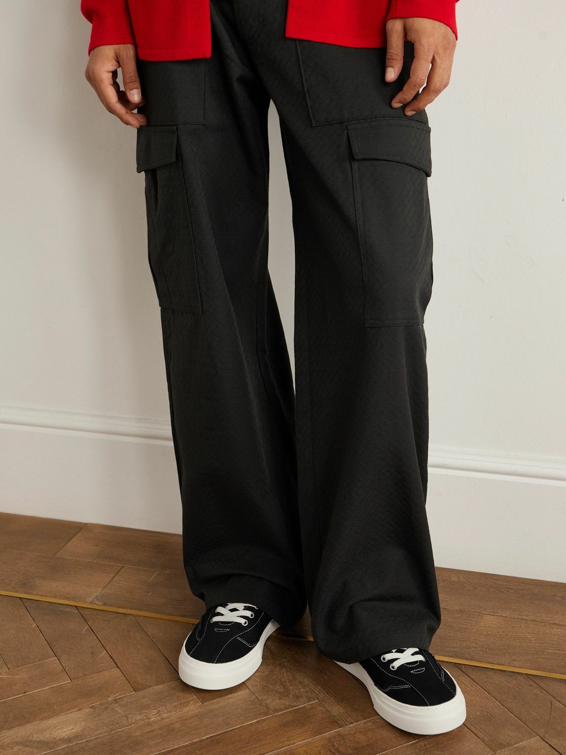 Omni - Dellow Leather-Trimmed Suede Sneakers - Black