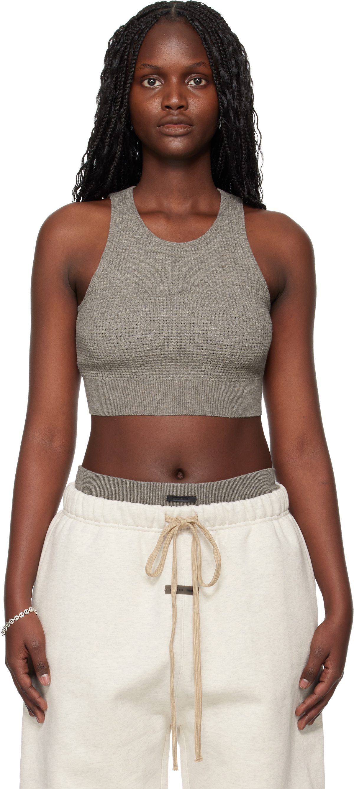 Fear of God ESSENTIALS Brown Holiday Waffle Sport Tank Top