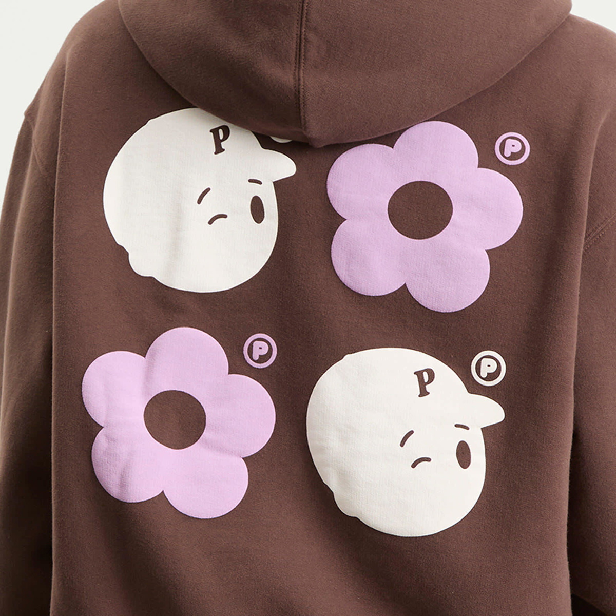 Pawa Speed Sports Men's Multi Monogram Zip Hoodie in Chocolate