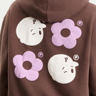 Pawa Speed Sports Men's Multi Monogram Zip Hoodie in Chocolate