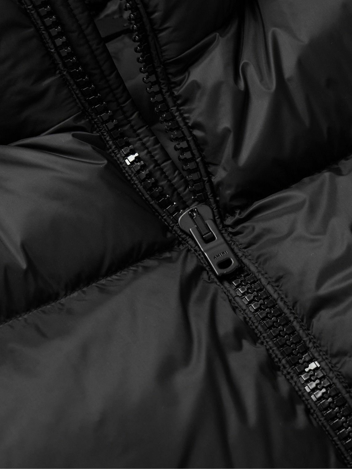 AMIRI - Bones Appliquéd Quilted Shell Down Jacket - Black