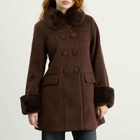 House Of Sunny Women's Dolly Coat in Rosewood Brown