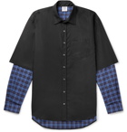 Vetements - Oversized Layered Printed Cotton Shirt - Black