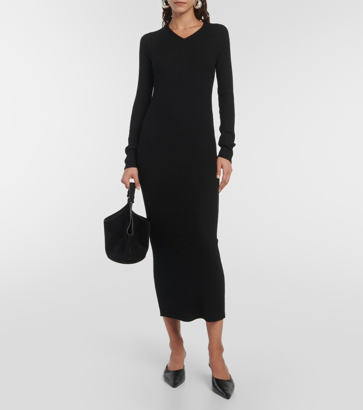 Toteme Ribbed-knit wool maxi dress Toteme