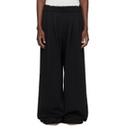 Dries Van Noten Black Pleated Sweatpants