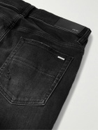 AMIRI - Skinny-Fit Logo-Appliquéd Distressed Embroidered Jeans - Black