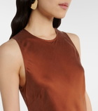 Asceno Valencia silk twill maxi dress