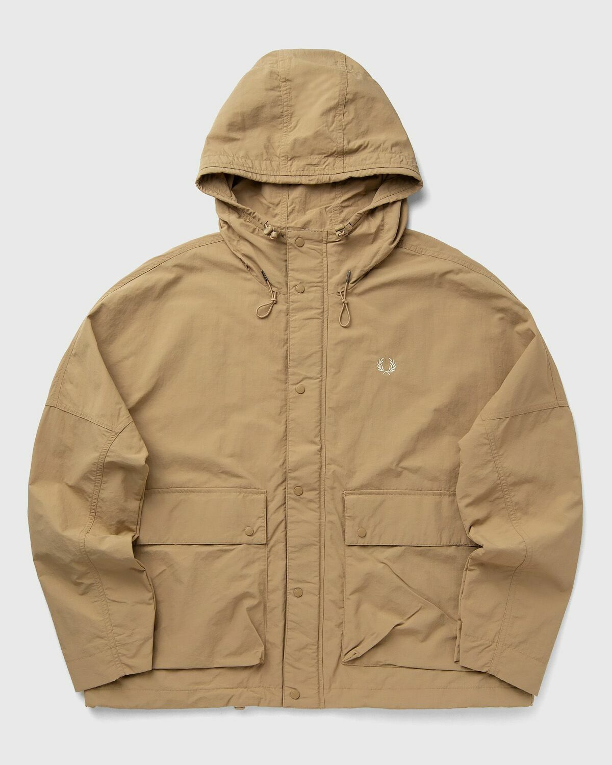 Fred Perry CROPPED FISHING PARKA Grey Men