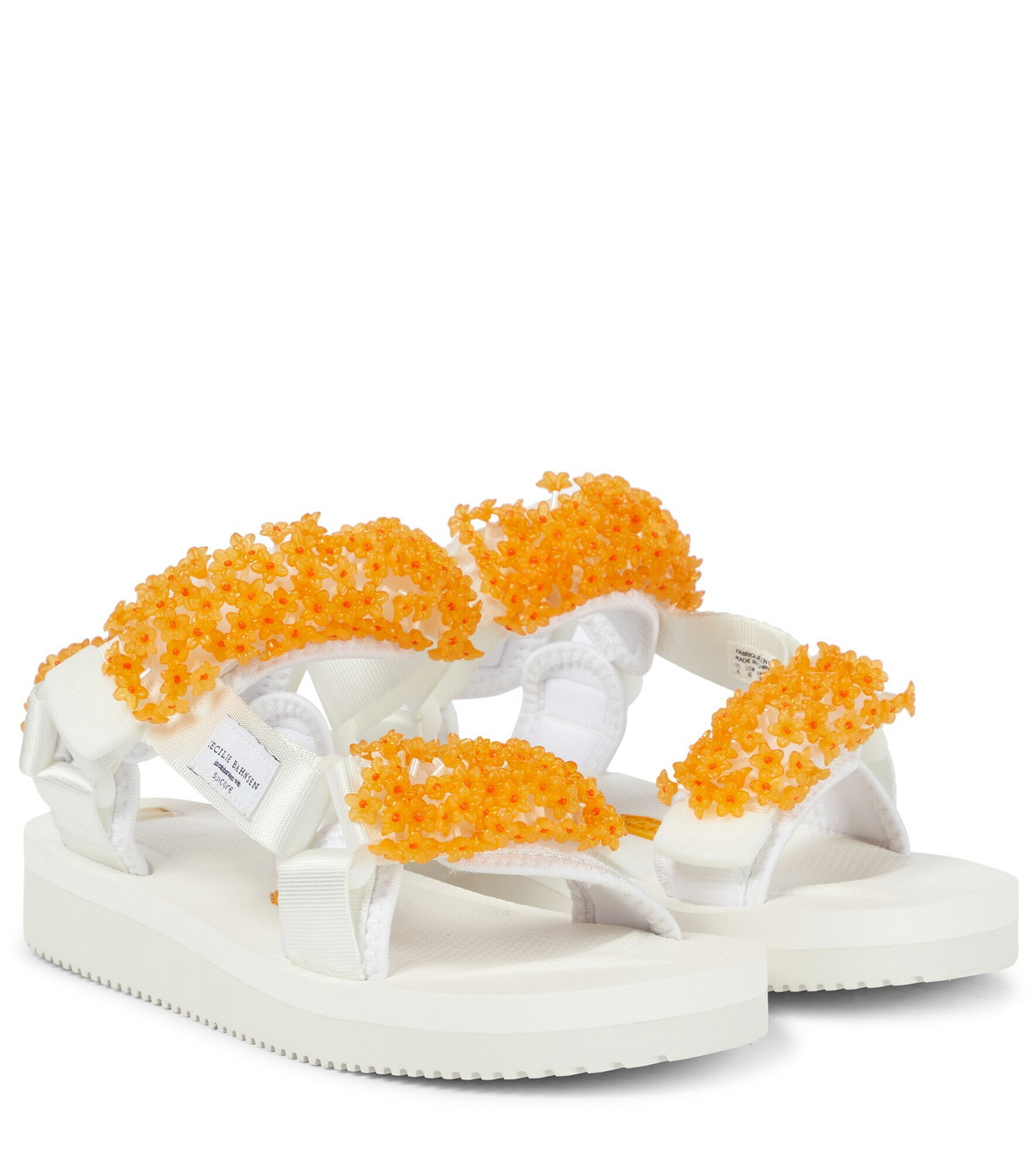 ✦MHQ✦　CECILIE BAHNSEN × SUICOKE サンダル Cecilie Bahnsen + + Suicoke Maria embellished canvas sandals