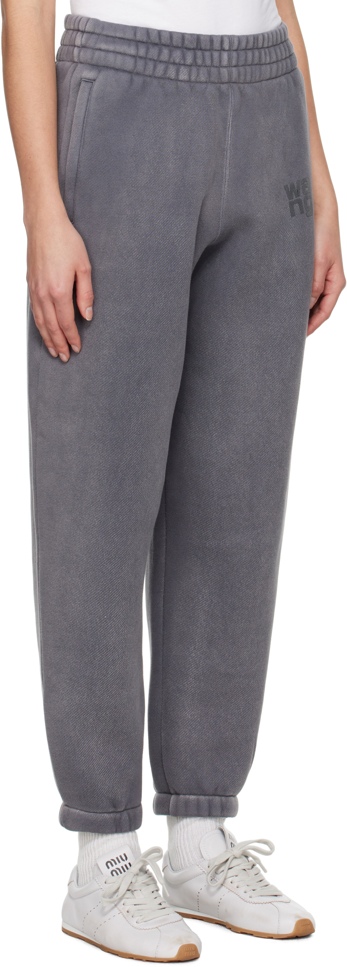 alexanderwang.t Gray Puff Logo Sweatpants