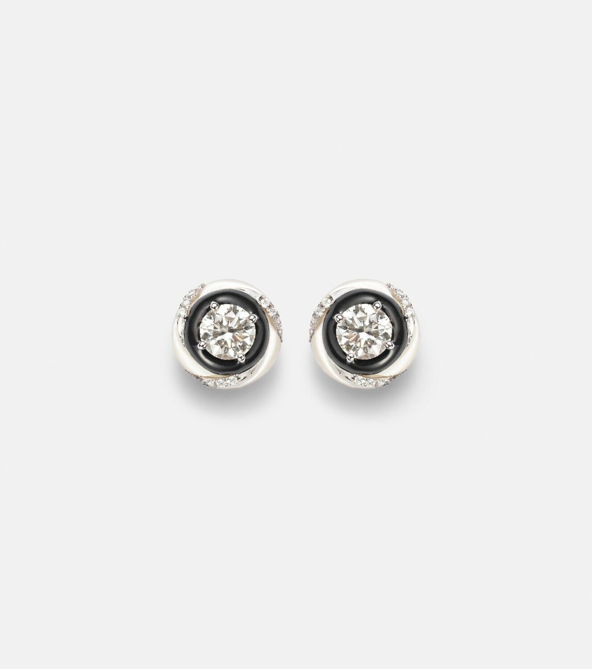 Kamyen Calisto 18kt white gold earrings with diamonds