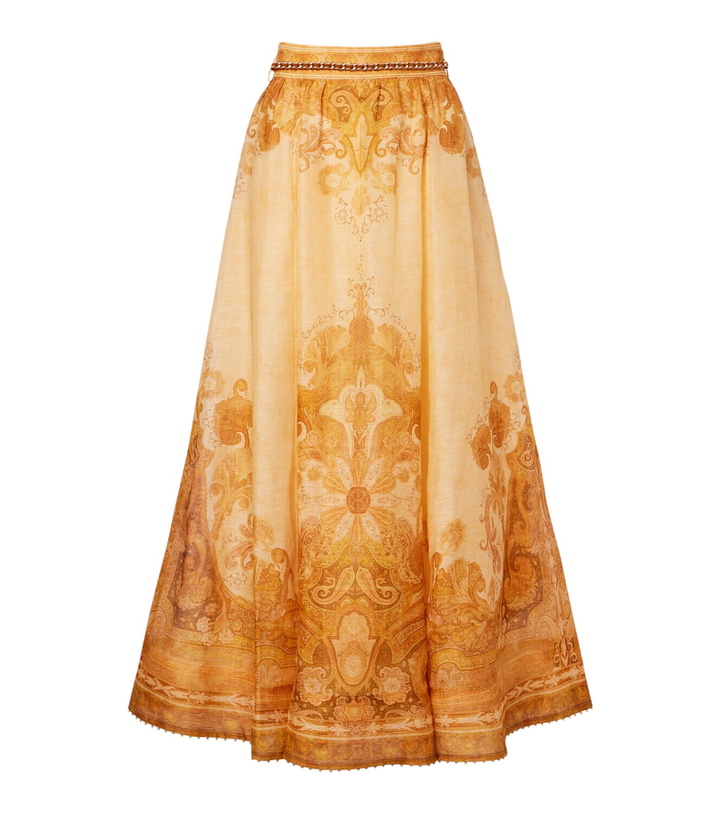 Photo: Zimmermann Como printed linen and silk maxi skirt