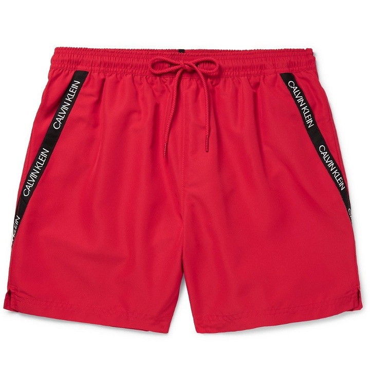 Photo: Calvin Klein Underwear - Mid-Length Swim Shorts - Red