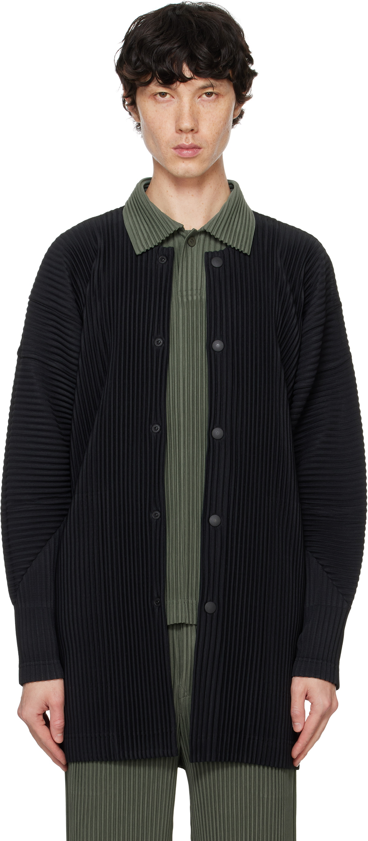 Tシャツ・カットソー HOMME PLISSE' ISSEY MIYAKE 'Monthly Colors' sweater Black HOMME PLISSÉ ISSEY MIYAKE Black Monthly Color October Shirt