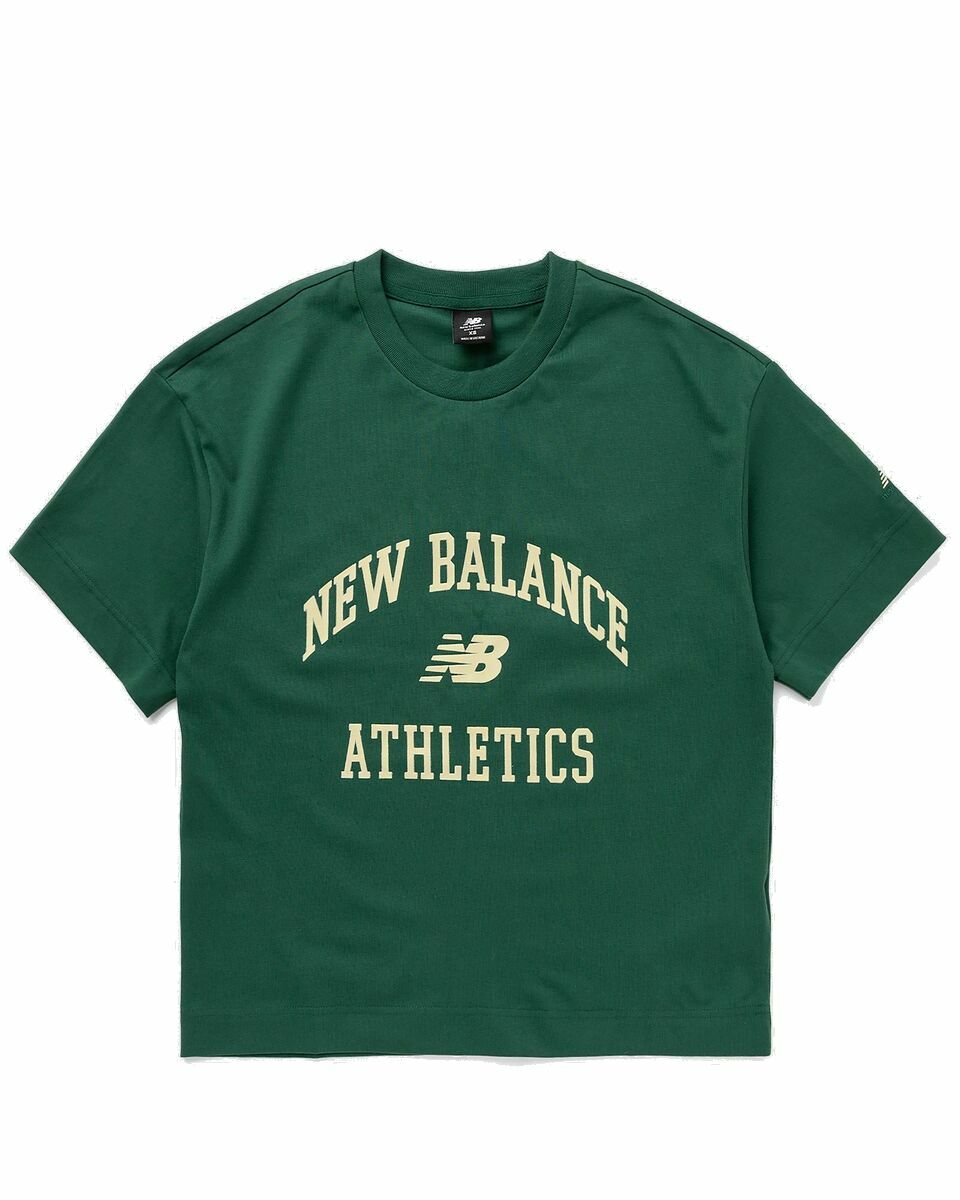 Photo: New Balance Athletics Varsity Boxy Tee Green - Womens - Shortsleeves