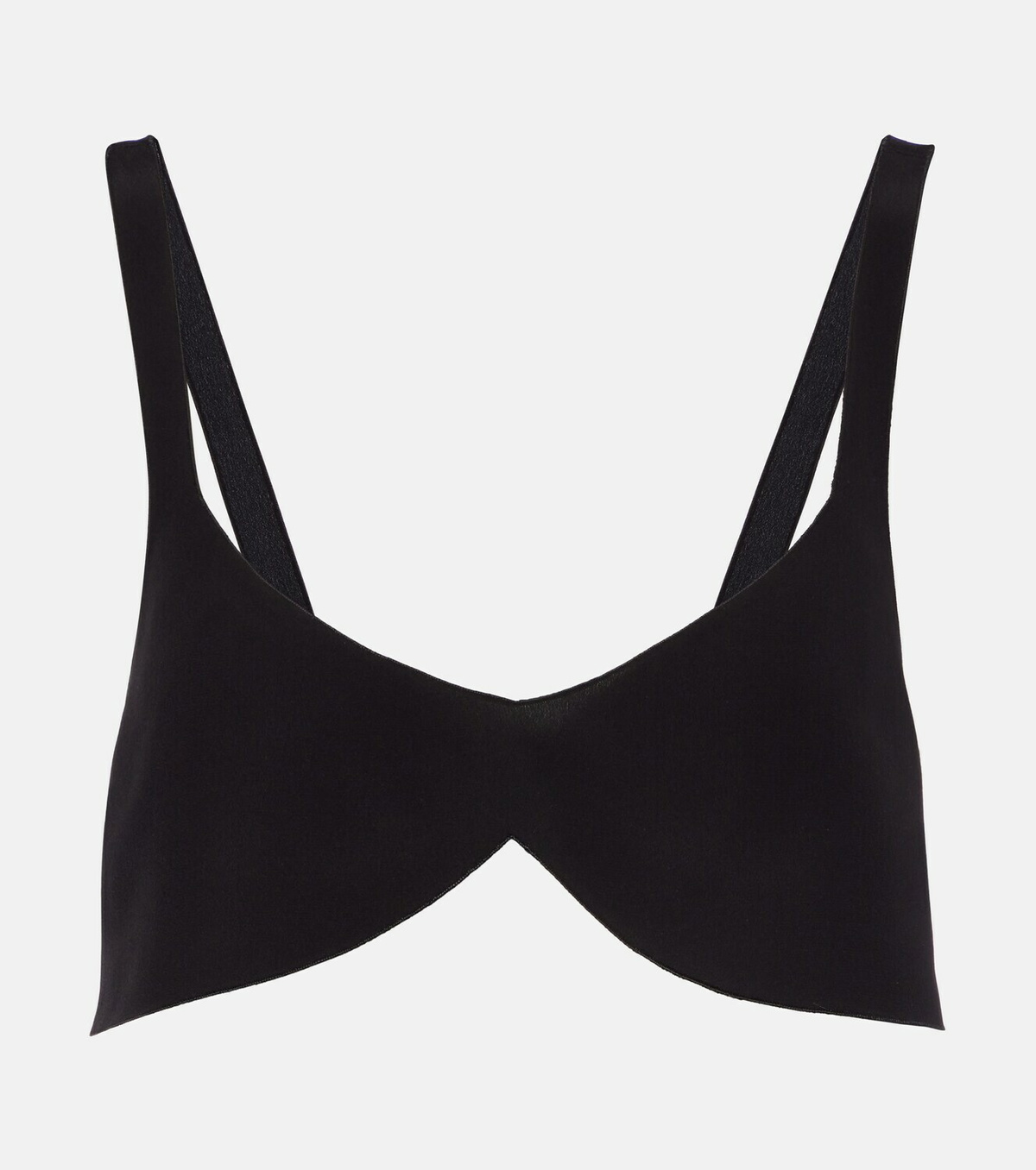 Prada Oversized silk crêpe de chine bra top