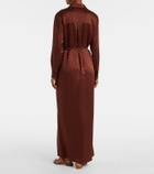 Gucci GG satin shirt dress