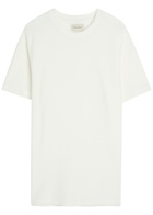 Oliver Spencer Ribbed Cotton T-shirt Ecru