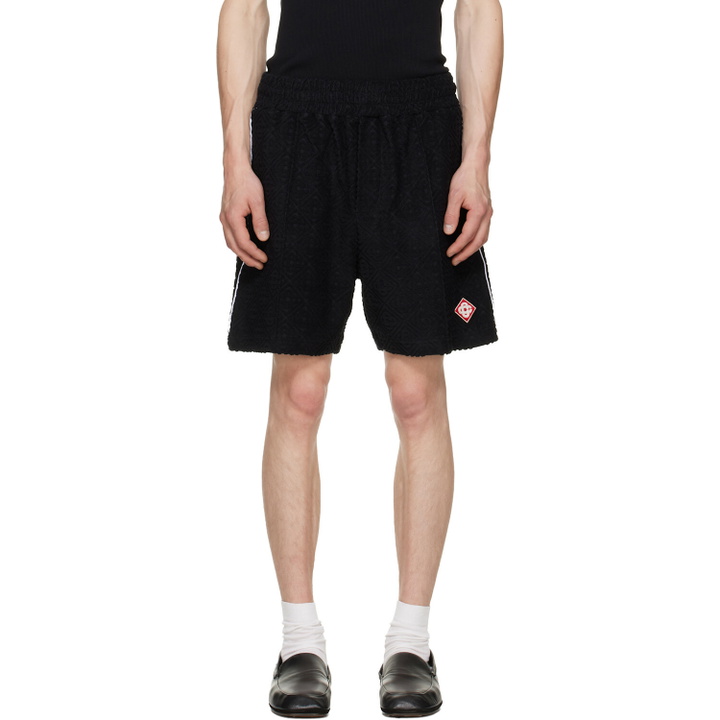 Photo: Casablanca Black Towelling Shorts