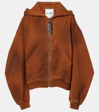 The Attico Dégradé cotton zip-up hoodie