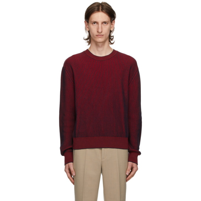 Photo: Kenzo Red and Blue Rib Knit Sweater