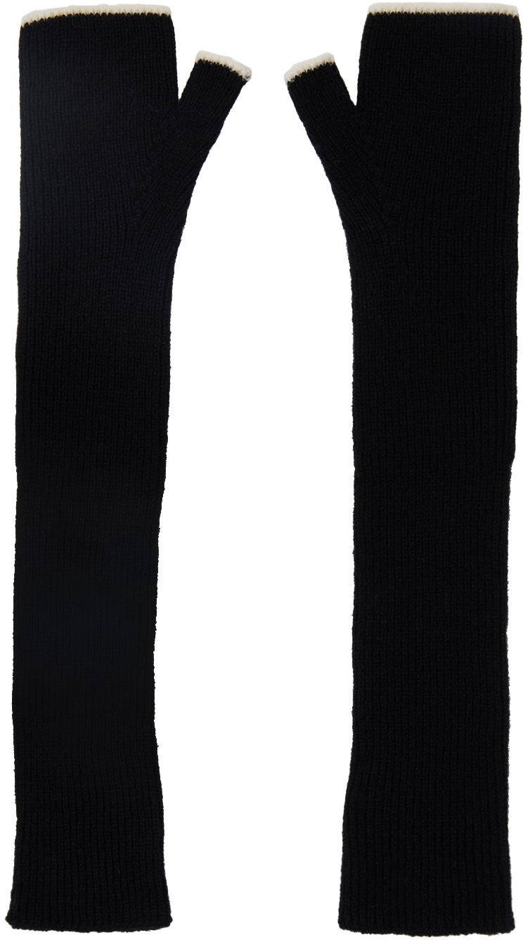 Y's Black Slit Arm Warmers