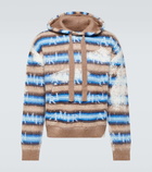 Amiri Staggered Striped mohair and wool-blend hoodie