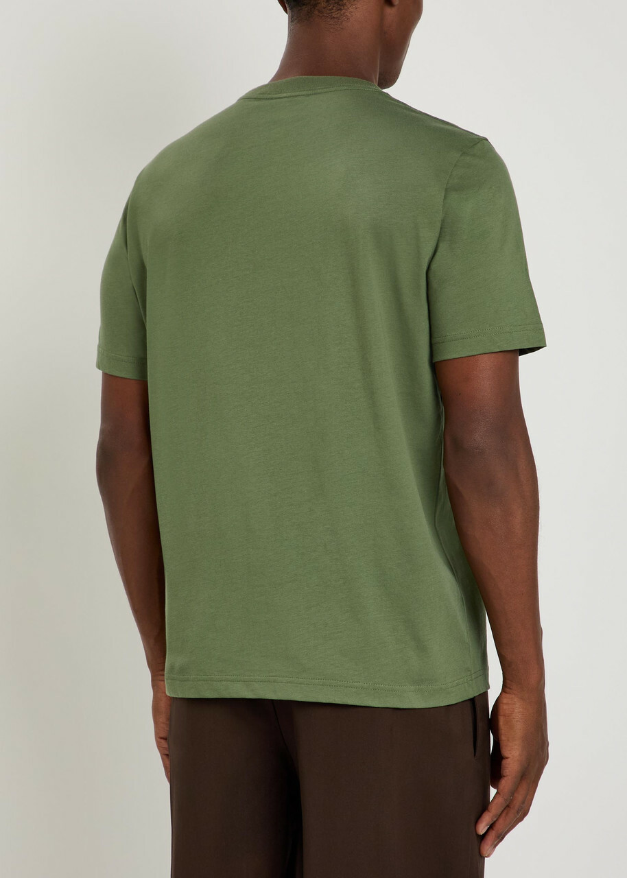 PS Paul Smith Slides Printed Cotton T-shirt Green