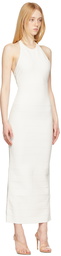 Herve Leger White Icon Halter Long Dress