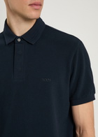 Tods Logo-embroidered Piqué Cotton Polo Shirt Blue
