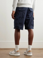 Brunello Cucinelli - Straight-Leg Cotton-Blend Twill Cargo Shorts - Blue