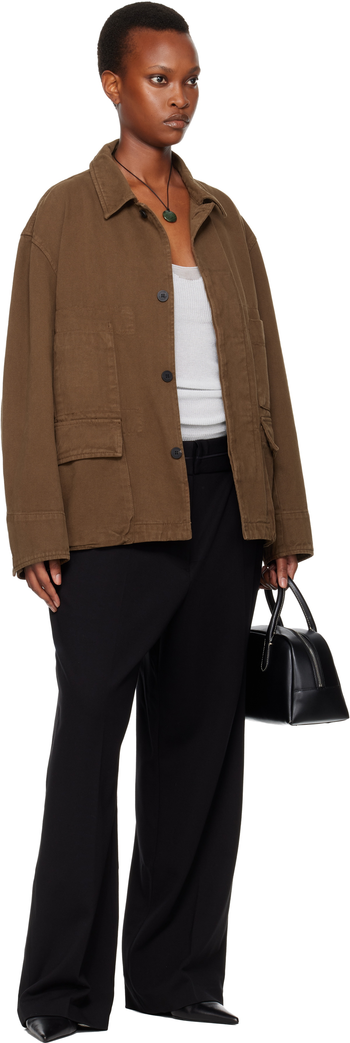 LE17SEPTEMBRE Brown Field Denim Jacket