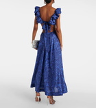 Zimmermann Ruffled paisley silk midi dress