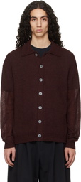 Studio Nicholson Burgundy Hamto Kint Cardigan