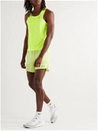 Nike Running - Logo-Print Perforated AeroSwift Dri-FIT Tank Top - Yellow