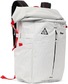 Nike White & Gray Aysén Backpack