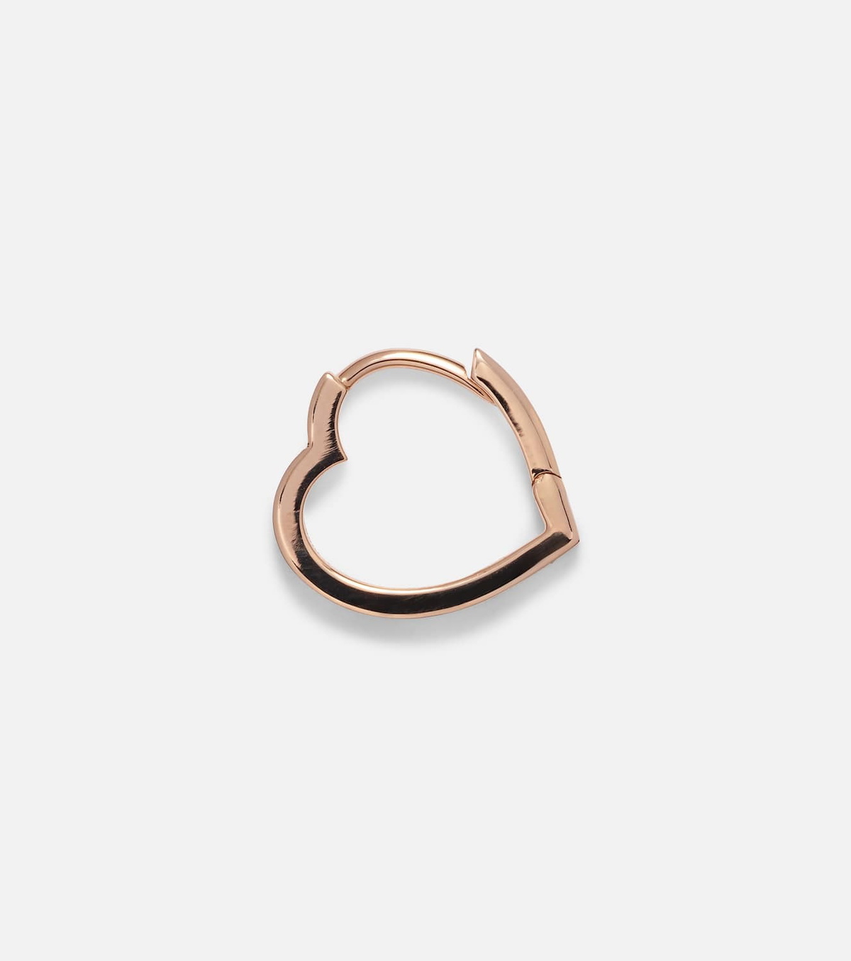 Repossi Antifer Heart Small 18kt gold single hoop earring with diamonds