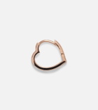 Repossi Antifer Heart Small 18kt gold single hoop earring with diamonds