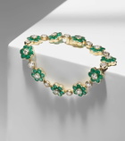 Anita Ko Flora 18kt yellow gold bracelet with emeralds and diamonds