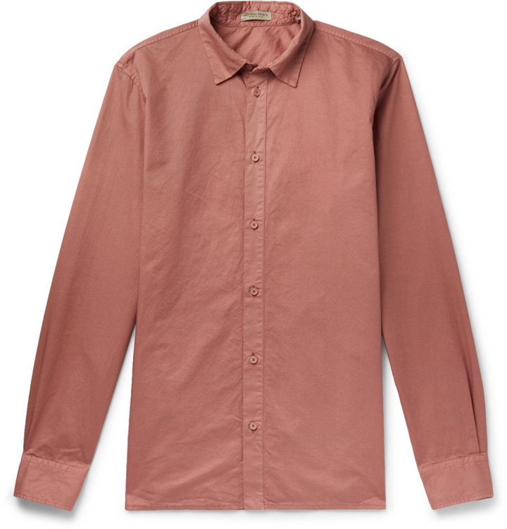 Photo: Bottega Veneta - Slim-Fit Garment-Dyed Cotton Shirt - Men - Pink